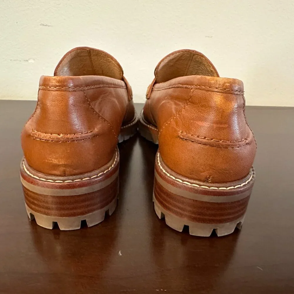 New Madewell Womens 6 Brown The Corinne Loafers Lugsole Style#NE526 Leather - Picture 11 of 16